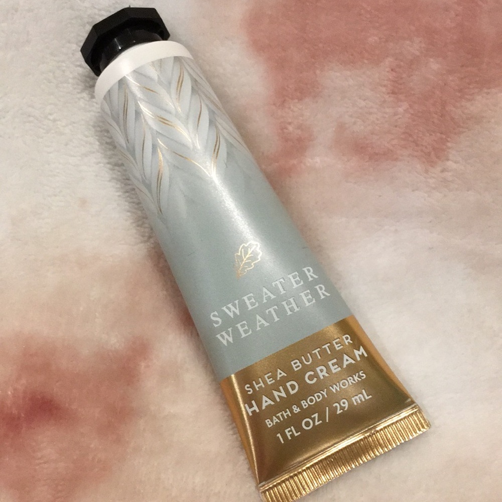 Sweater Weather Bath & Body Works Hand Cream 1 oz tube NWT shea butter aloe